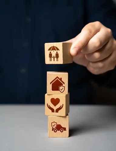 Main Street Financial Partners - Property & Casualty stacking blocks